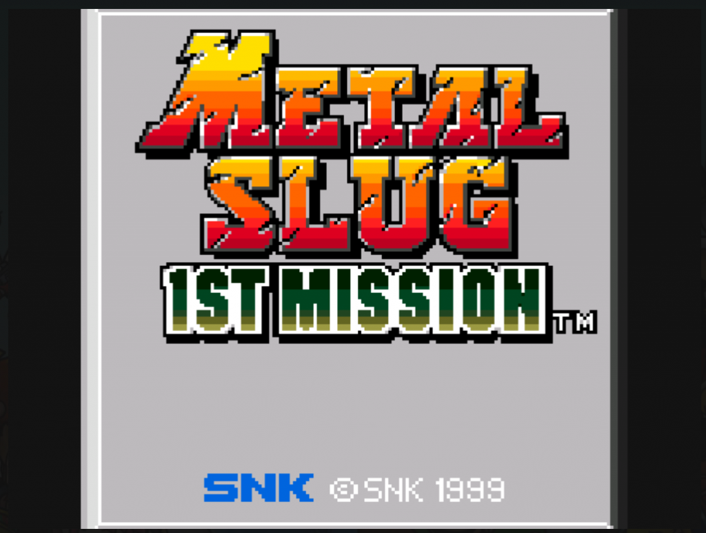 Metal Slug – 1st Mission : NEO-GEO Pocket Play Online in your browser