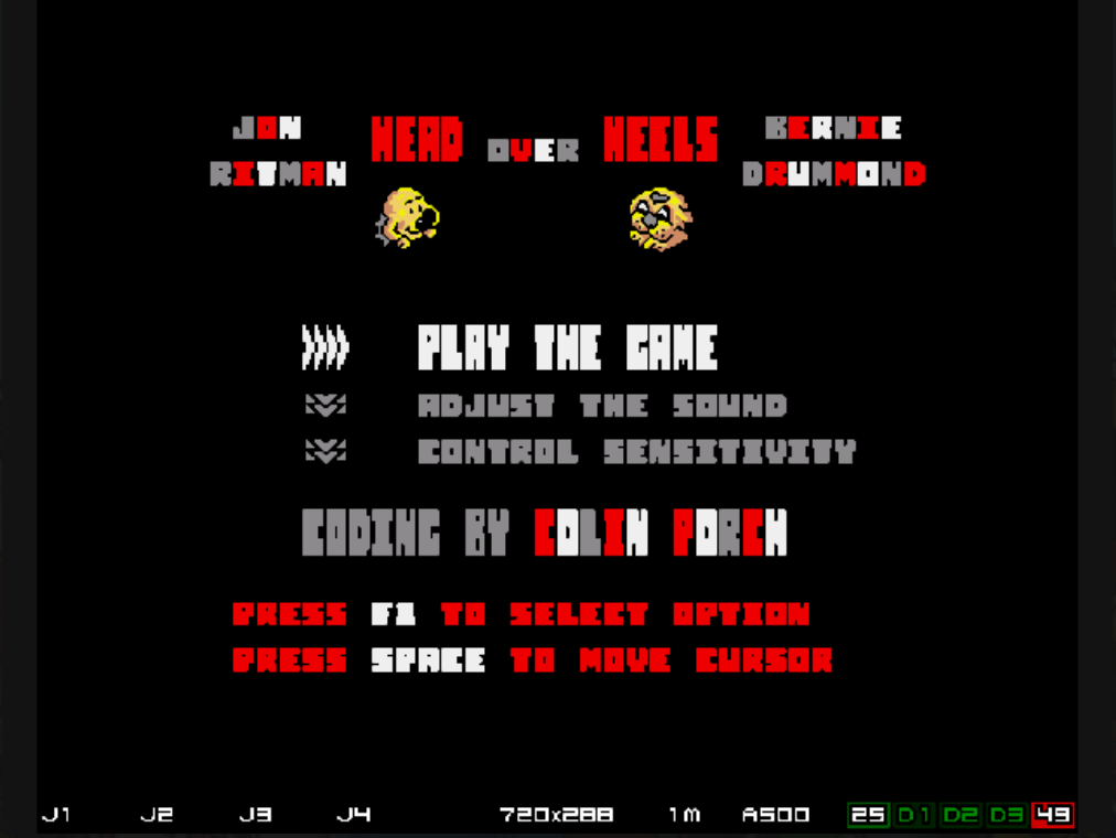 Head Over Heels : Amiga Play Online in your browser