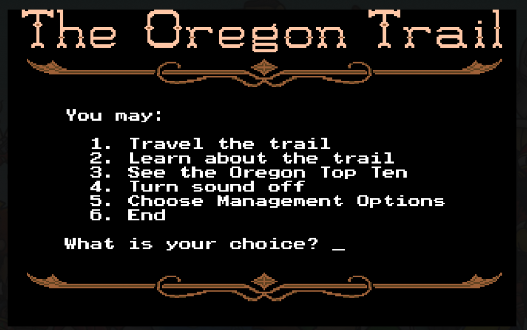 Oregon Trail (1990)(Mecc) : DOS Game Play in Browser for FREE!