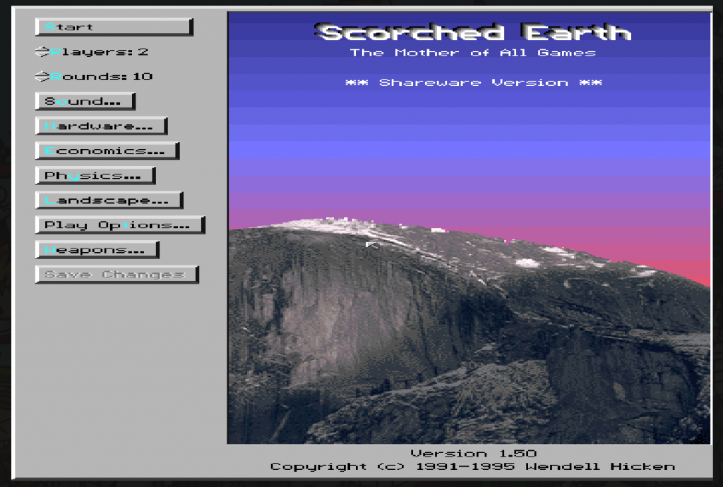 Scorched Earth (1991) : DOS Game Play in Browser for FREE!