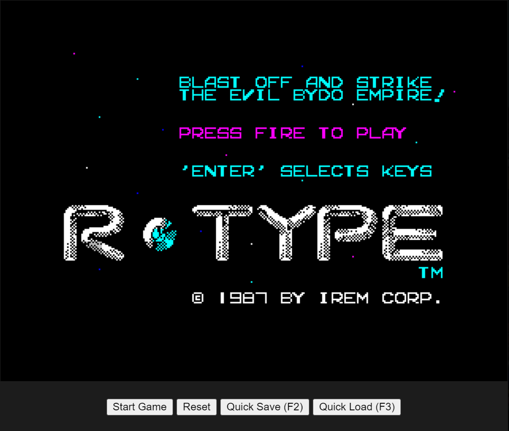 R-Type (1988)(Electric Dreams Software) : Spectrum ZX 48K Play Online in your browser