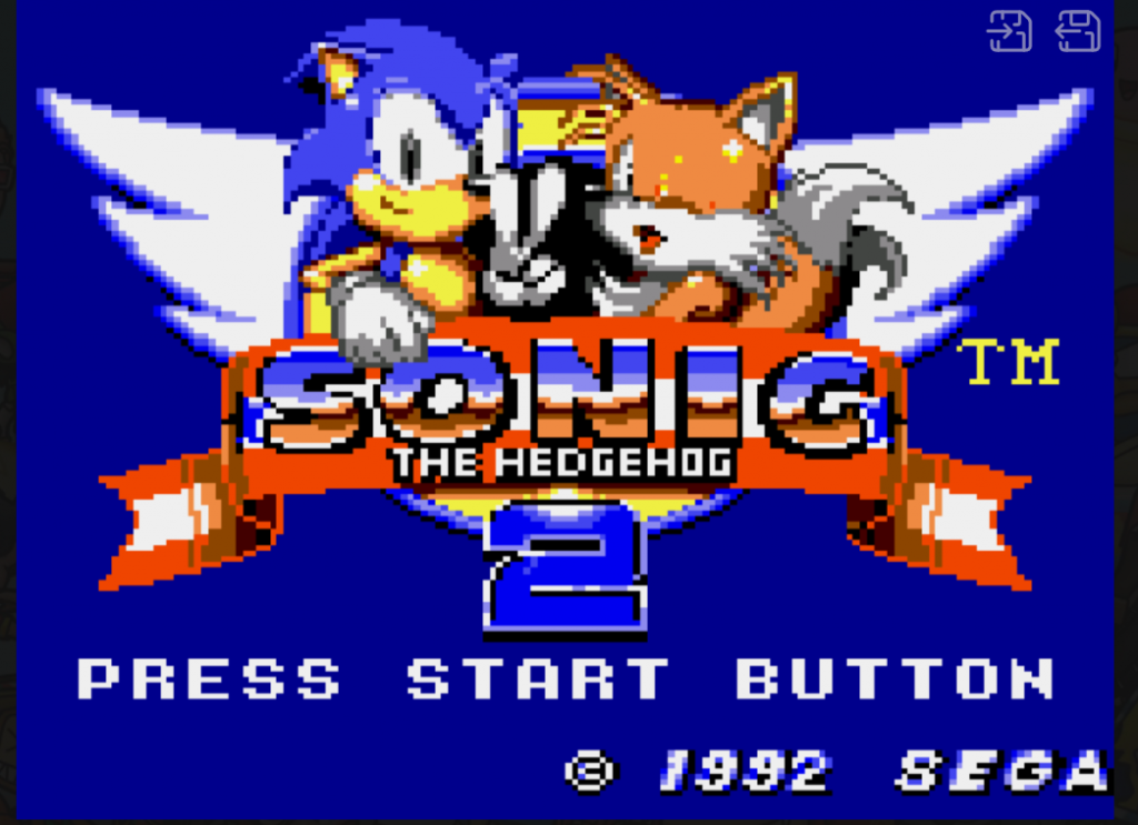Sonic The Hedgehog 2 (U) [!] : SEGA GameGear Play Online in your browser