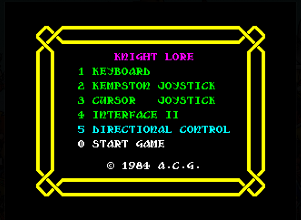 Knight Lore : Spectrum ZX 48K Play Online in your browser
