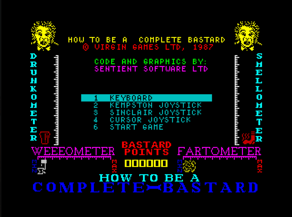 How to be a Complete Bastard : Spectrum ZX 48K Play Online in your browser