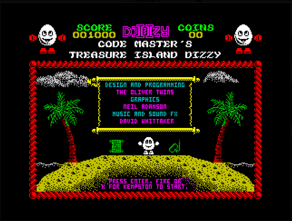 Treasure Island Dizzy : Spectrum ZX 48K Play Online in your browser