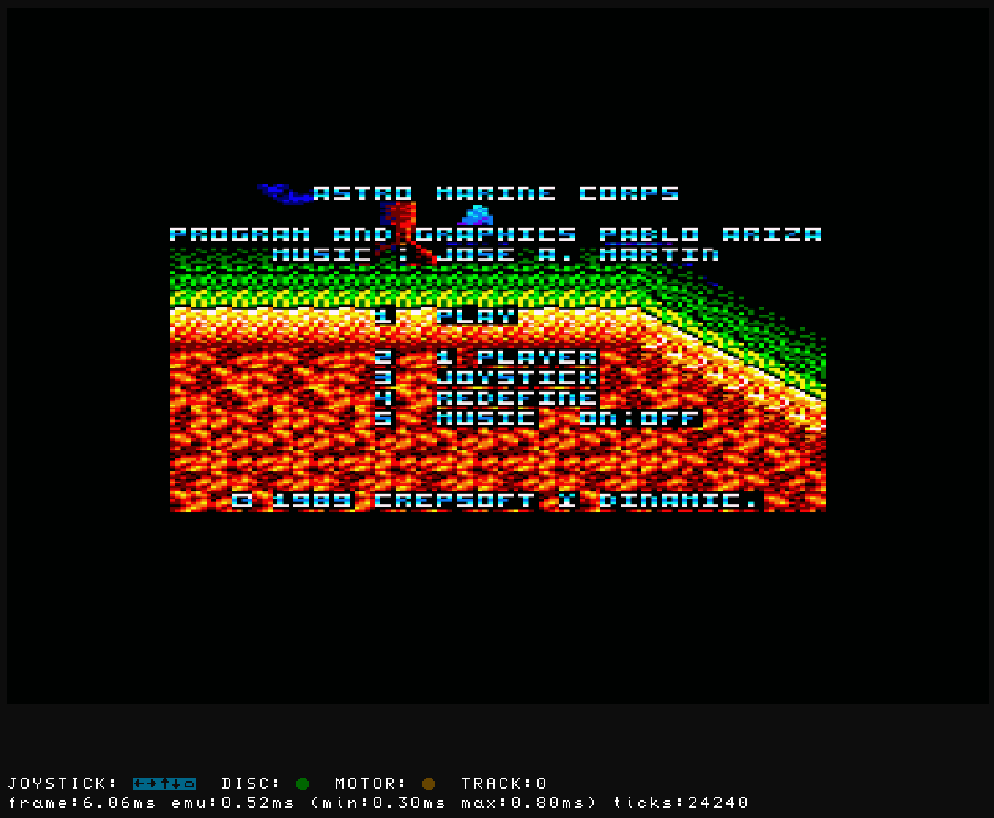 Astro Marine : Amstrad CPC Game Play in Browser for FREE!