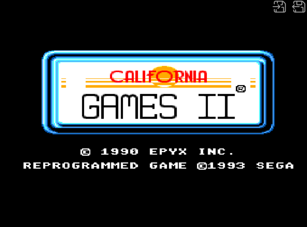California Games II (Europe) : Sega Master System Play Online in your browser