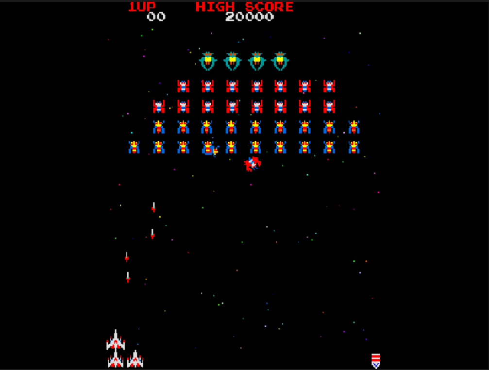 Galaga (rev. B) : NAMCO Play Online in your browser