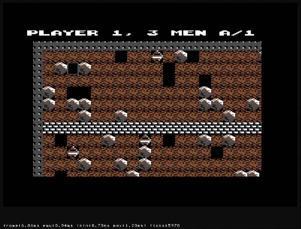 Boulderdash : Commodore 64 Play Online in your browser