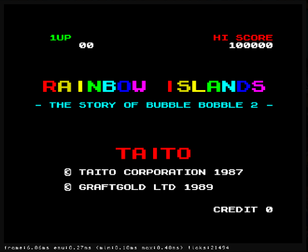 Rainbow Islands : Spectrum ZX 48K Play Online in your browser