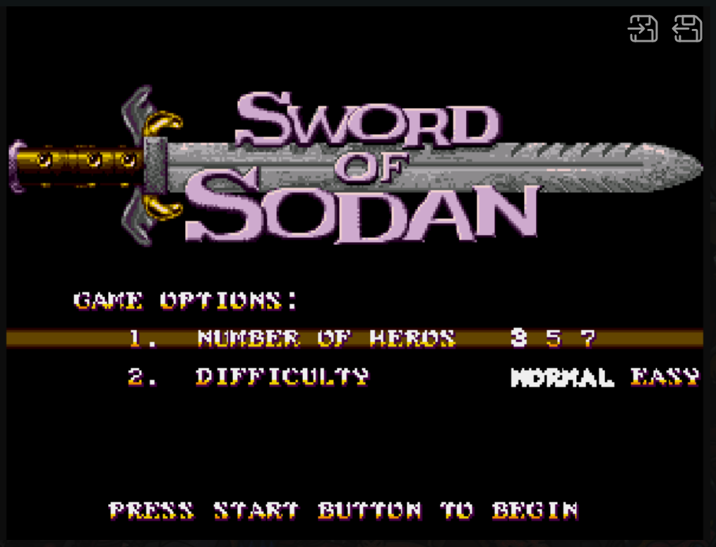 Sword of Sodan [Europe] : Sega MegaDrive (Genesis) Play Online in your browser