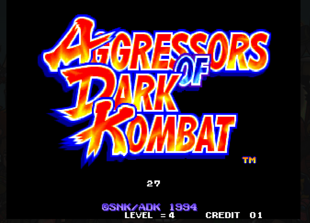 Aggressors of Dark Kombat : NEO-GEO Play Online in your browser