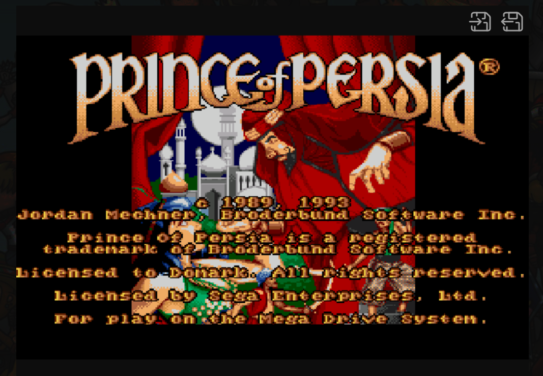 Prince of Persia (Europe) : Sega MegaDrive (Genesis) Play Online in your browser