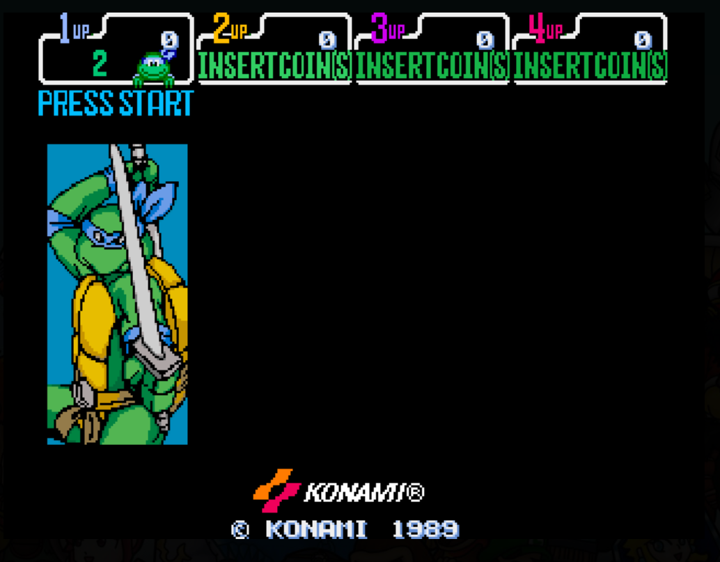 Teenage Mutant Ninja Turtles (World 4 Players, version X) : MAME-243 Play Online in your browser