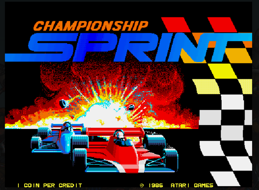 Championship Sprint (rev 3) (Super Sprint) : MAME Play Online in your browser