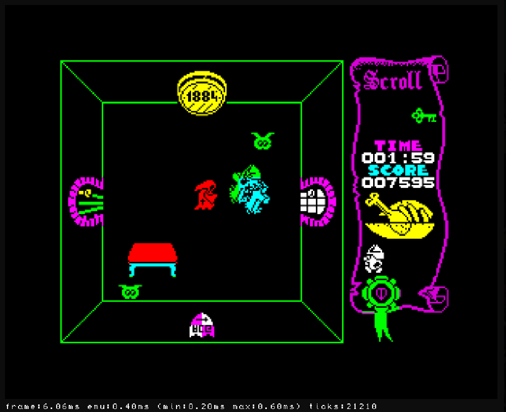 Atic Atac (1983) : Spectrum ZX 48K Play Online in your browser